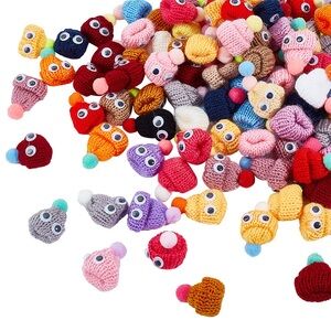 Vibrant Knit Pom-Pom Hats for Kids